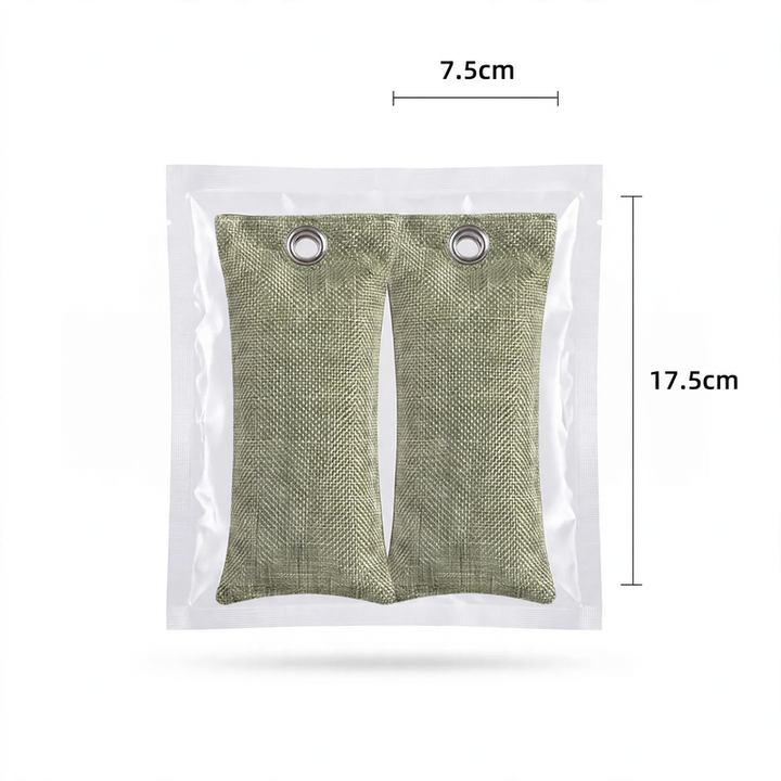 Bamboo charcoal bag for odor and moisture absorption