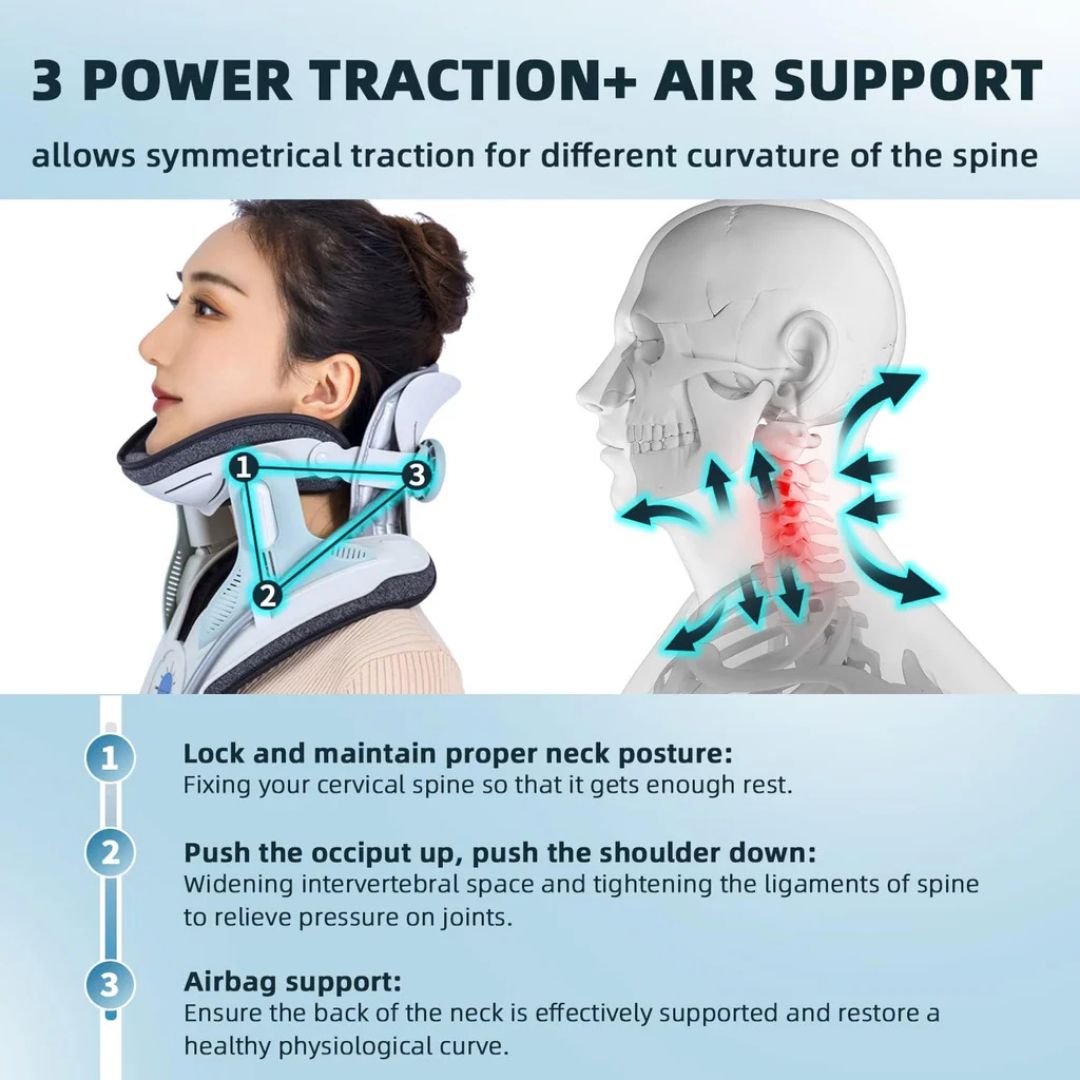 BowLift | Neck Stretcher for Pain Relief - Adjustable Cervical Traction Device Ideal for Neck Tension and Discomfort