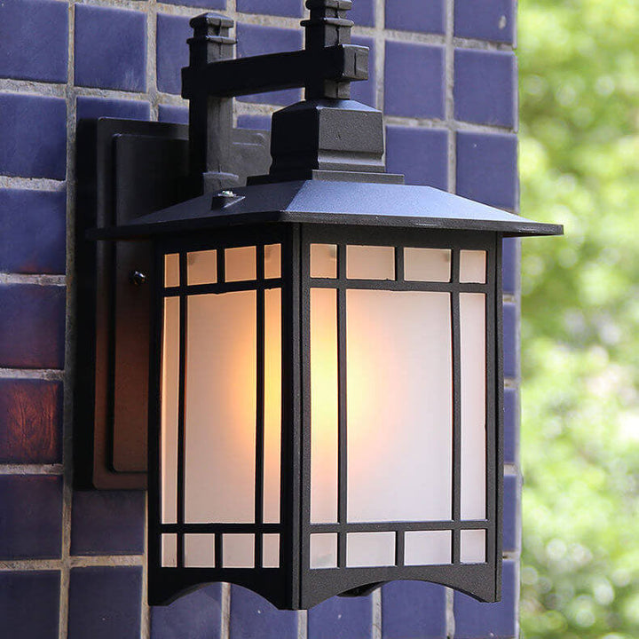 Modern Waterproof Solar Aluminum Chinese Pavilion Shape 1-Light Wall Sconce Lamp | Bowlift