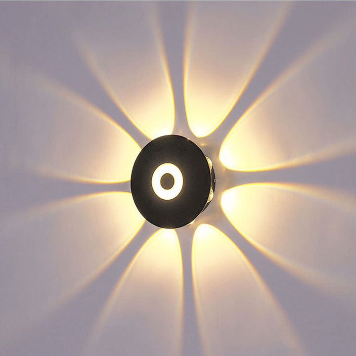 Contemporary Scandinavian Aluminum Round Shade LED Wall Sconce Lamp For Outdoor Patio | Bowlift