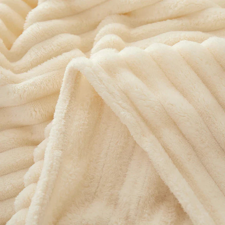 BowLift | Wide Striped Flannel Fleece Blanket - CozyStripe