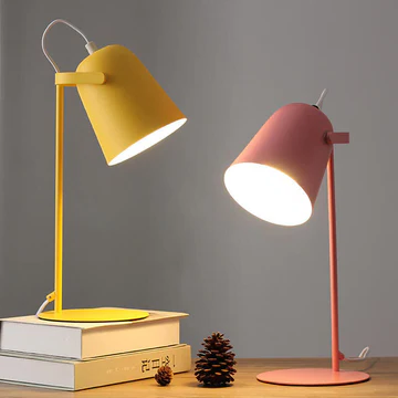 BowLift | Nordic Macaron Color Creative Iron Bucket Design Light Table Lamp