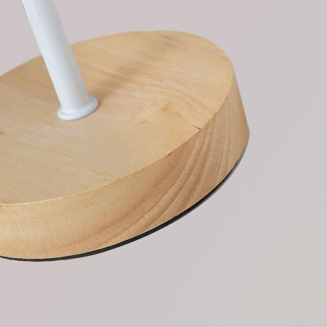 BowLift | Nordic Vintage Fabric Cone Solid Wood LED Table Lamp