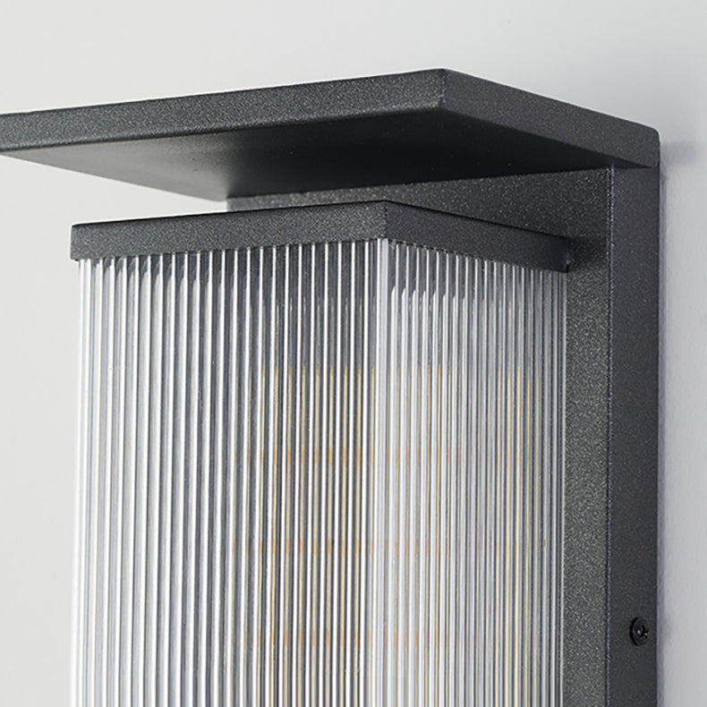 Modern Minimalist Waterproof Rectangular Stainless Steel Acrylic LED Wall Sconce Lamp For Outdoor Patio | Bowlift
