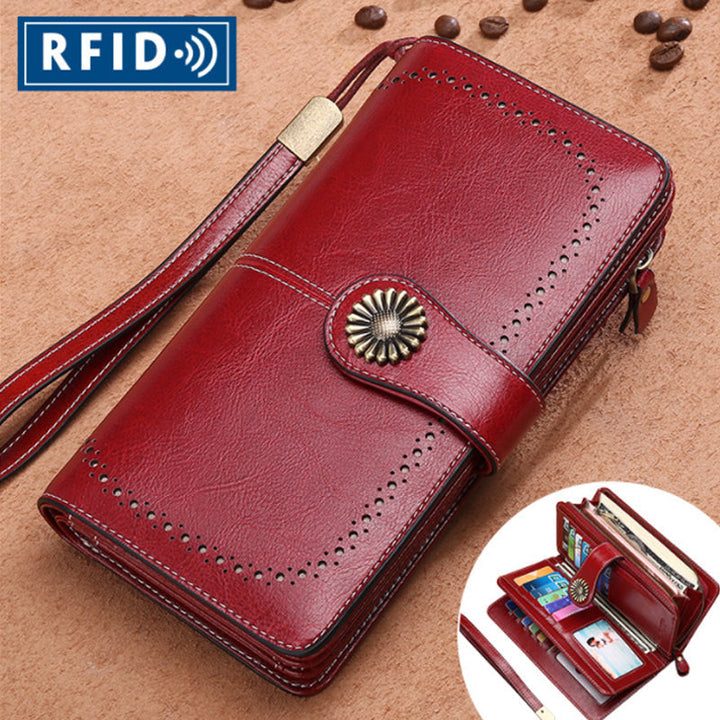 Retro long wallet with large capacity | Bowlift