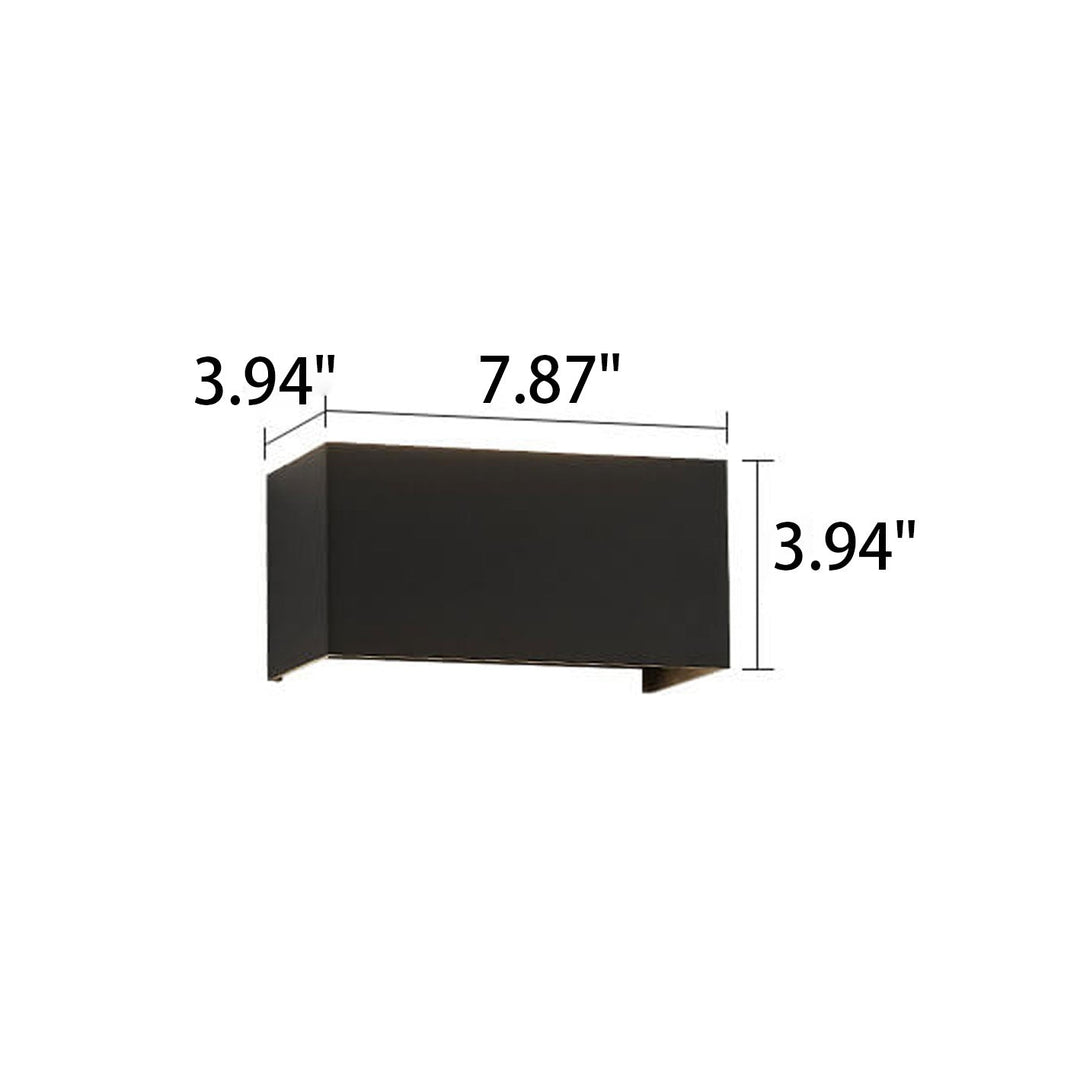 BowLift | Modern waterproof rectangular LED wall light for outdoor use with up and down lighting