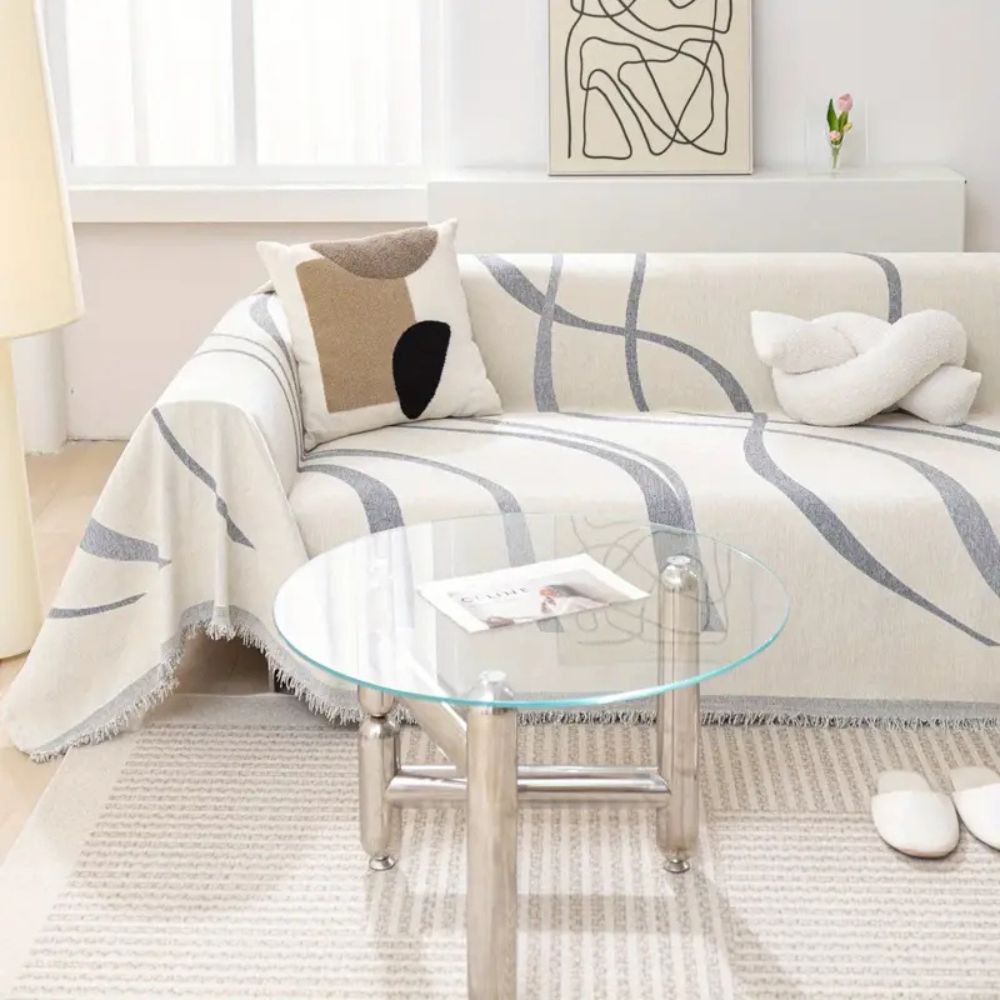 BowLift | Wave Lines Chenille Sofa Covers