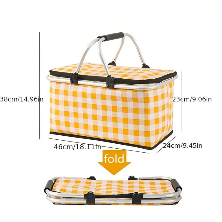 BowLift | Foldable Checkered Picnic Basket