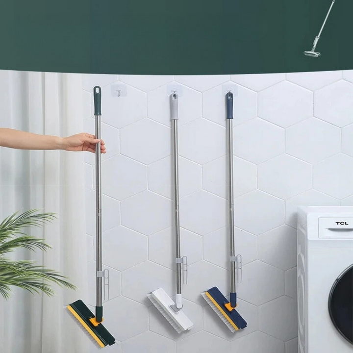BowLift | Glazora DuoBrush Cleaning Brush | 2-in-1 for Floors & Windows | With Swivel Head & Telescopic Handle | Effortless Cleanliness