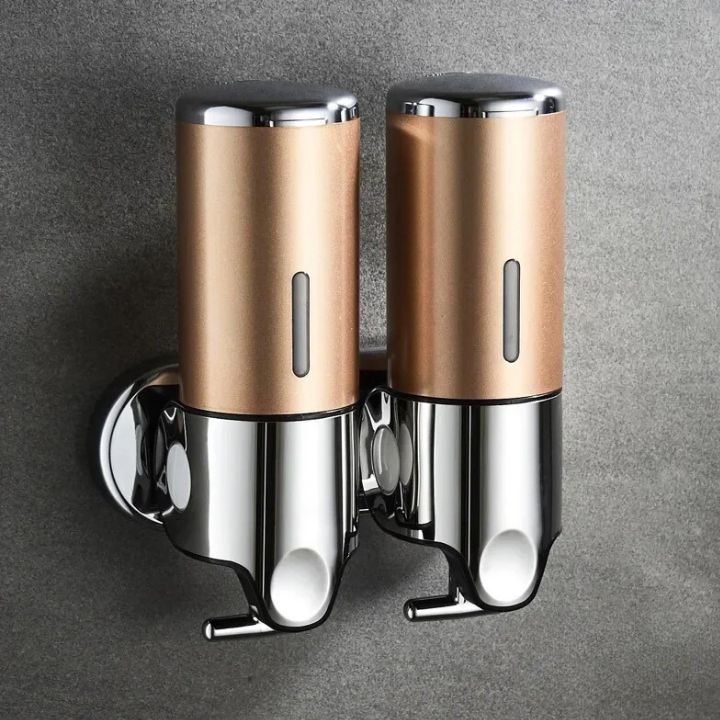 BowLift | Wall Mounted Soap Dispenser | SudsStation Bathroom Organizer | Stainless Steel & ABS | 16.9 fl oz | Set of 1–3