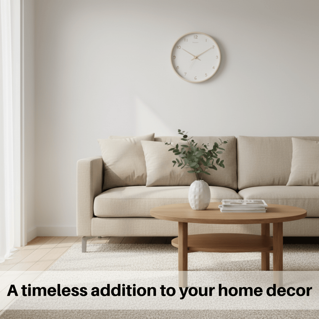 BowLift | Quiet Wooden Wall Clock with Battery Operation