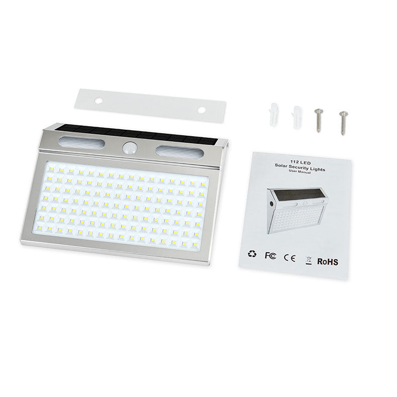 Solar Induction Stainless Steel Trapezoidal LED Outdoor Waterproof Wall Sconce Lamp | Bowlift