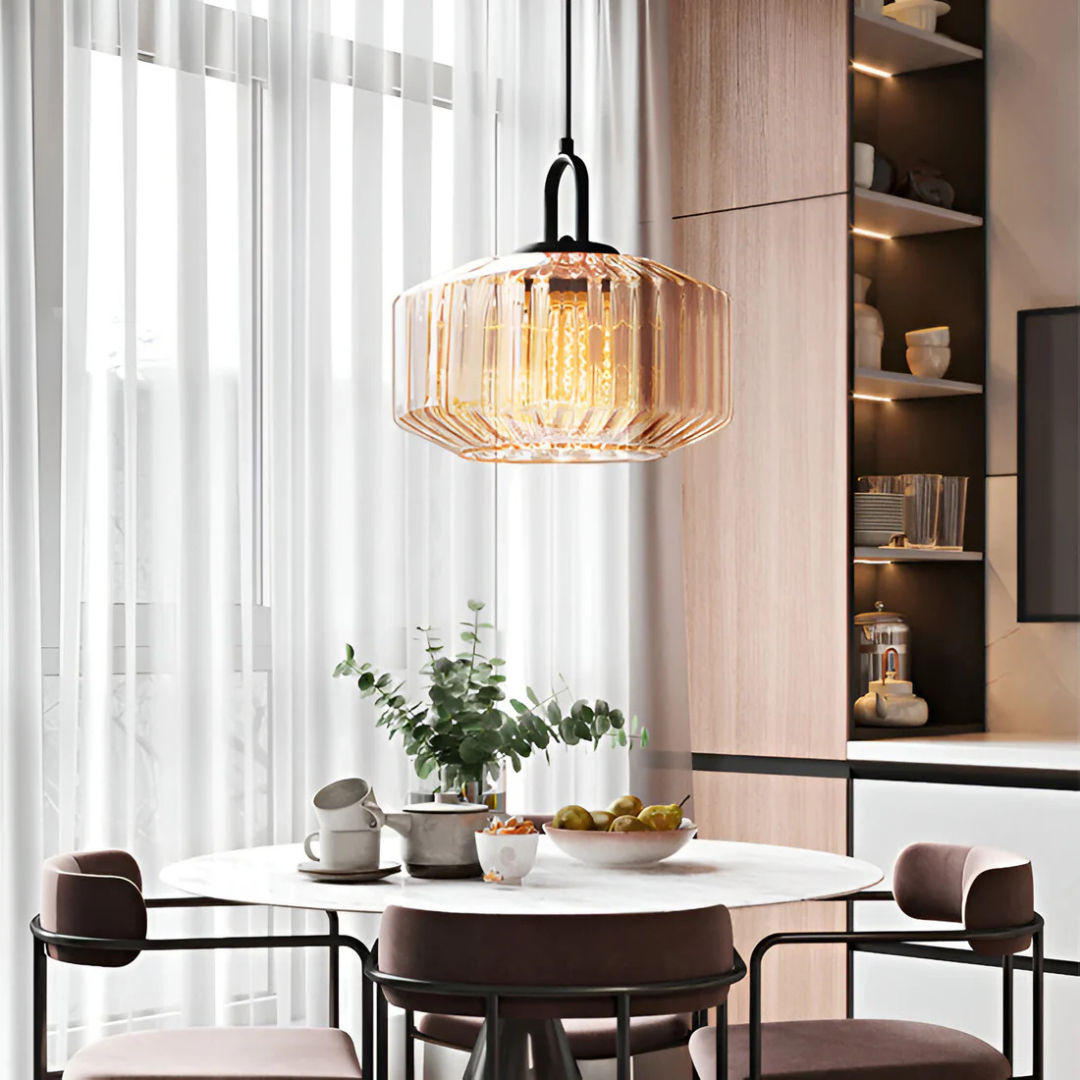 BowLift | Retro Colored Glass Pendant Lamp