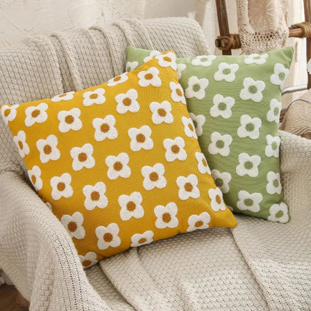 BowLift | Lustrous Floral Embroidered Cushion Cover