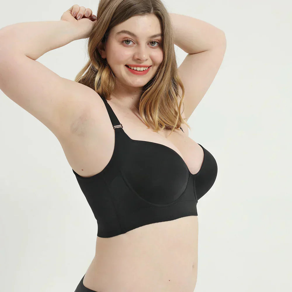 BowLift | Bra shapewear with deep cups – supportive and flattering design – all-day comfort – wall clock