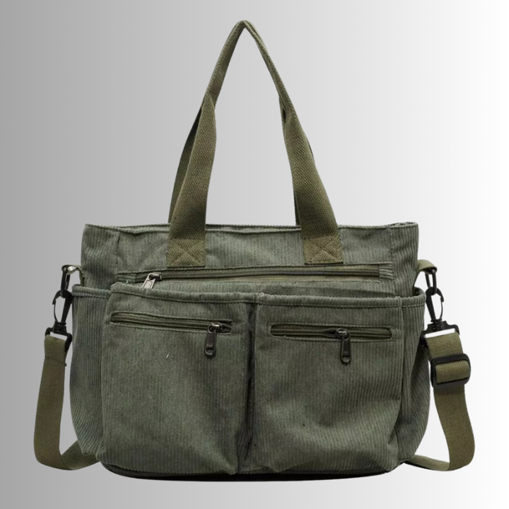 BowLift | Urban Cord Tote Stylish Corduroy Shoulder Bag – Spacious, Lightweight & Functional Everyday Tote