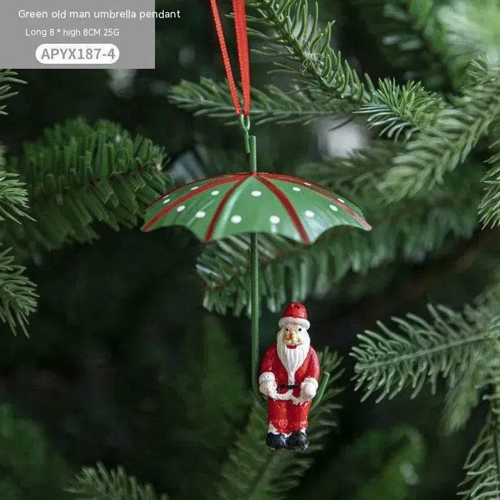 BowLift | Nordic Iron Christmas Hot Air Balloon Parachute Pendant Creative Decorations Tree Charms Hangings
