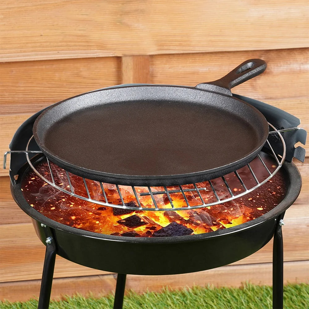 Cast iron pan 26 cm for even frying results | Bowlift