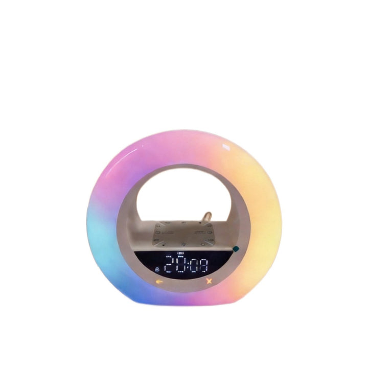 LED day light alarm clock in planet shape with light simulation