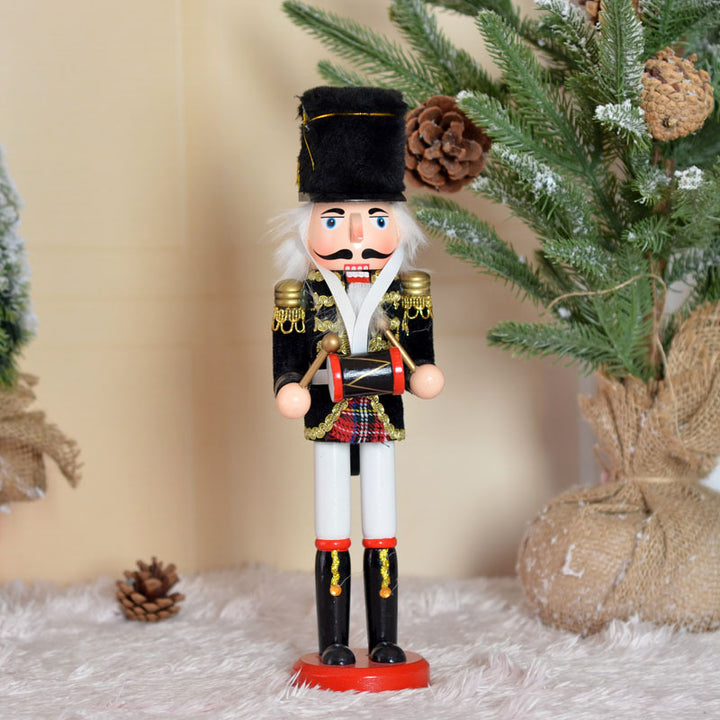 Classic nutcracker figure made of wood for festive decoration
