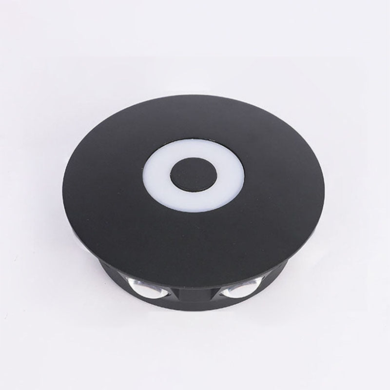 Contemporary Scandinavian Aluminum Round Shade LED Wall Sconce Lamp For Outdoor Patio | Bowlift