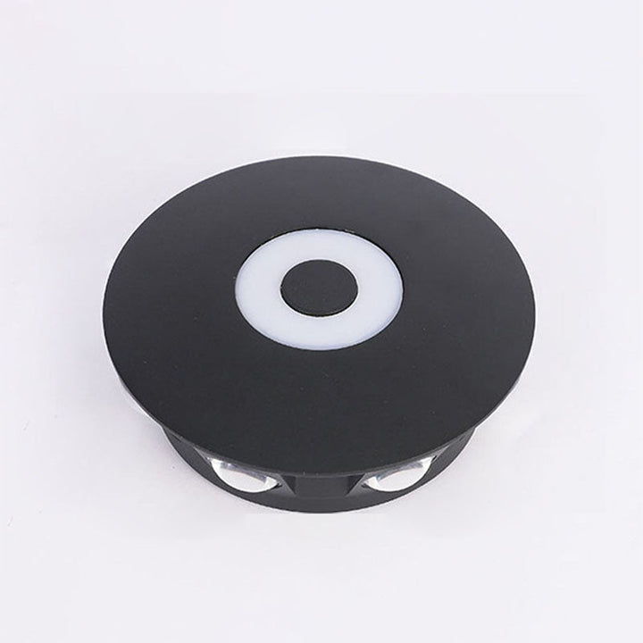 Contemporary Scandinavian Aluminum Round Shade LED Wall Sconce Lamp For Outdoor Patio | Bowlift