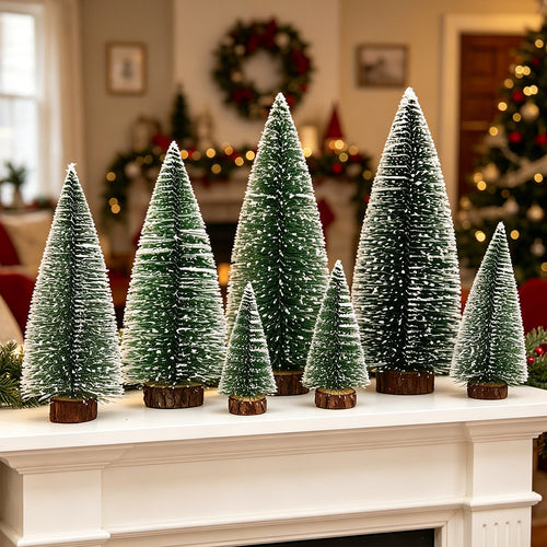 Mini Christmas tree with snow effect