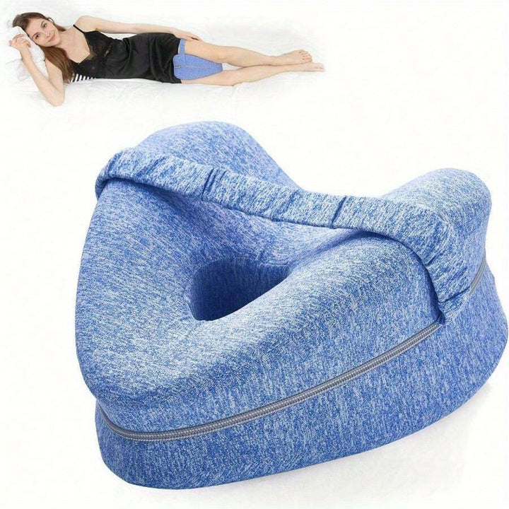 Ergonomic Knee Pillow for Side Sleepers - Supportive Memory Foam with WashaBowlifte Cover | Bowlift