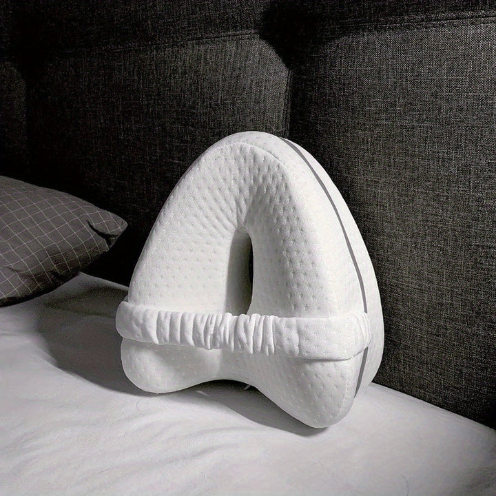Ergonomic Knee Pillow for Side Sleepers - Supportive Memory Foam with WashaBowlifte Cover | Bowlift