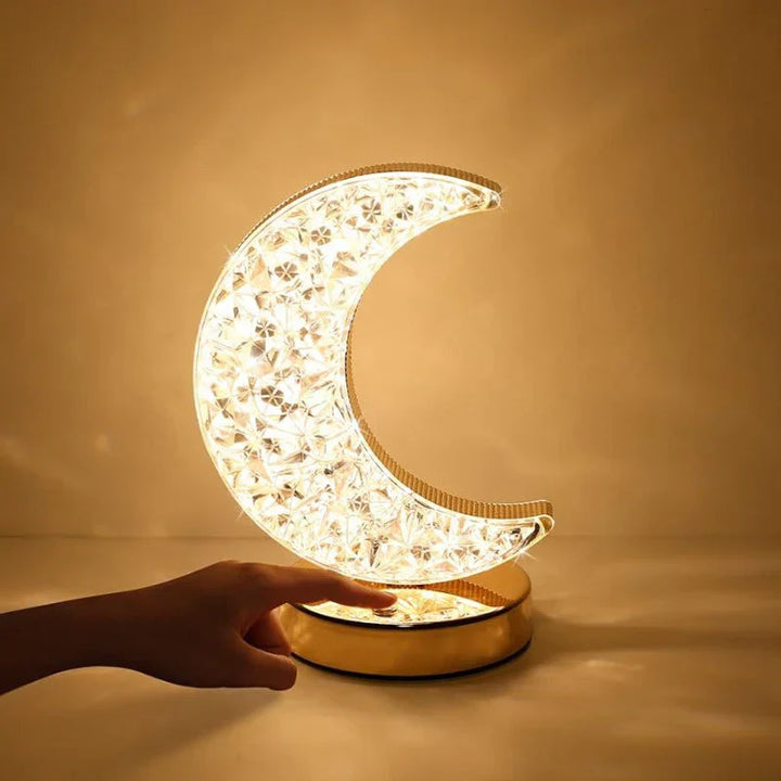 Enchanting Dimmable Crystal Table Lamp Bowlift