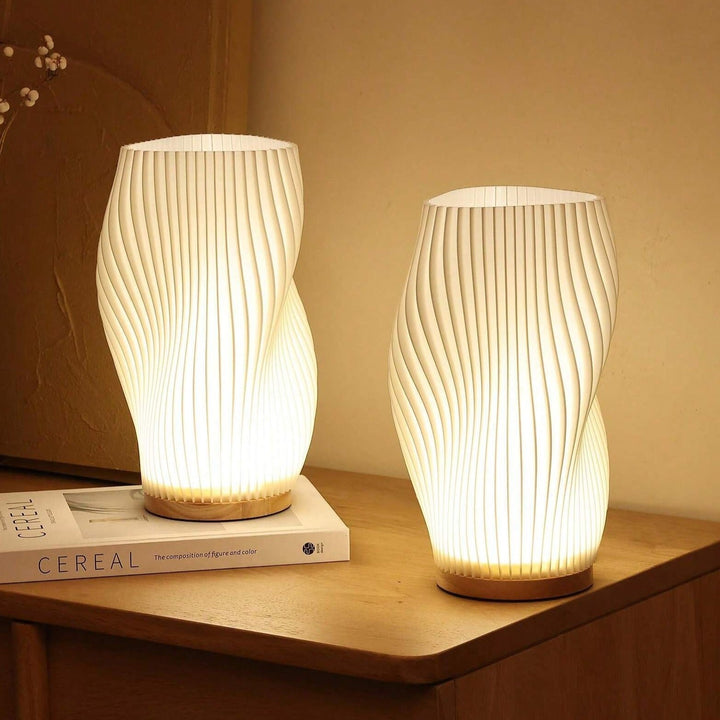 WaveGlow Dual Shade USB Table Lamp Bowlift