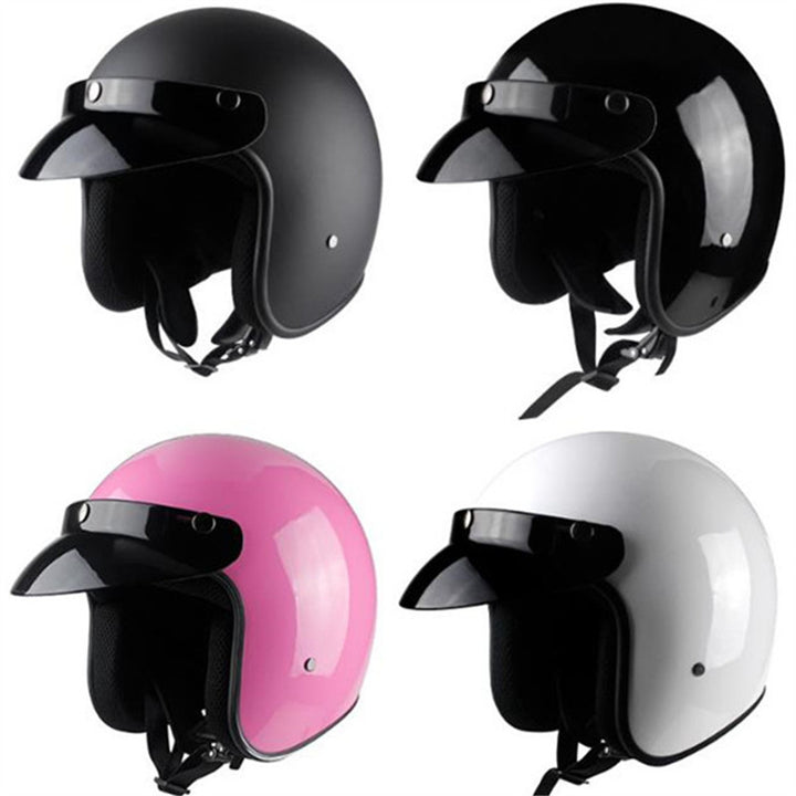 Classic Open-Face Motorcycle Helmet Bowlift