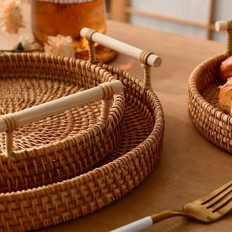 BowLift | EcoRiva - Woven Rattan Serving Tray