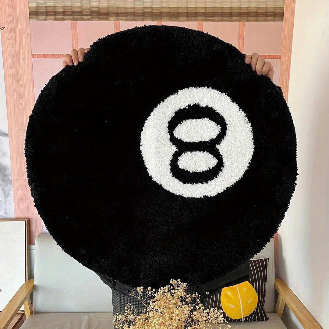 8 Ball Billiard Round Floor Mat – Non-Slip Carpet for Living Room, Bathroom & Decoration | AvailaBowlifte in Sizes | Bowlift