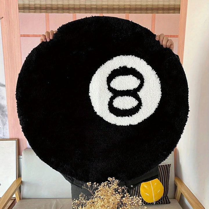 8 Ball Billiard Round Floor Mat – Non-Slip Carpet for Living Room, Bathroom & Decoration | AvailaBowlifte in Sizes | Bowlift