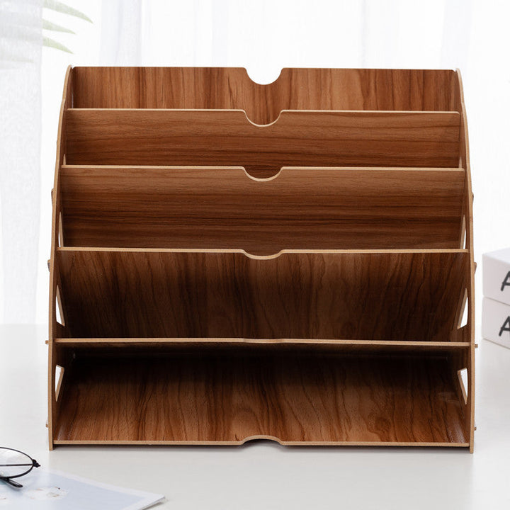 BowLift | Wooden Desk Organizer with 5 Layers – Fan Design MDF