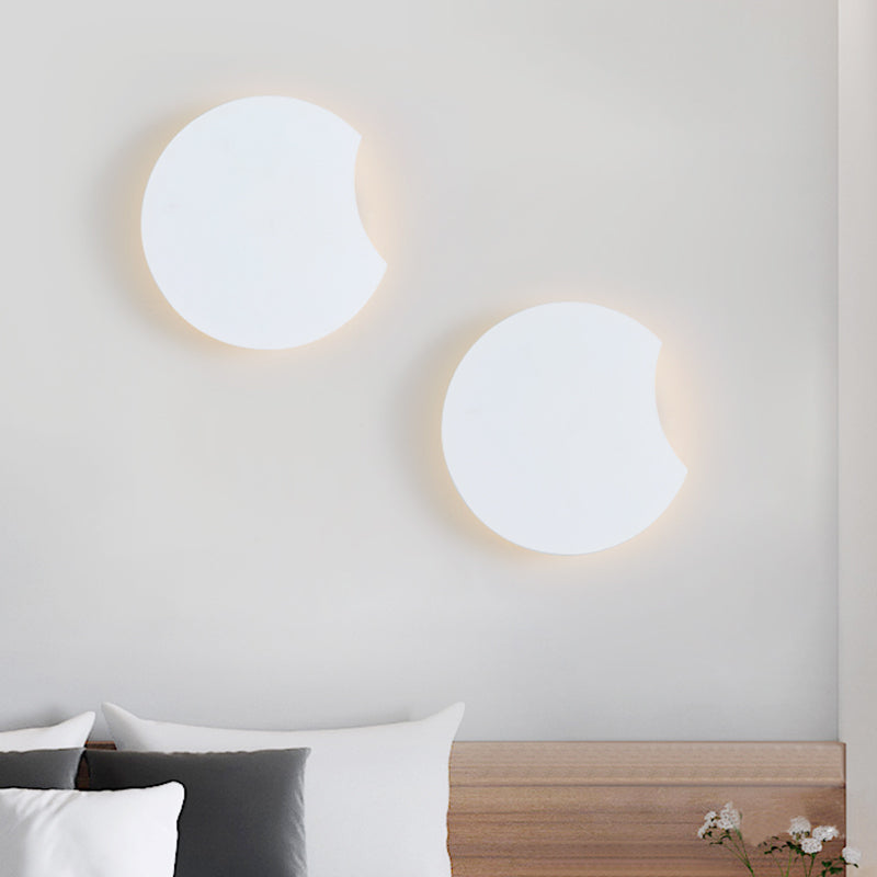BowLift | Acrylic Round Wall Mount Light Modernist LED Wall White Lighting Fixture in Warm/White Light, 8.5"/12" B