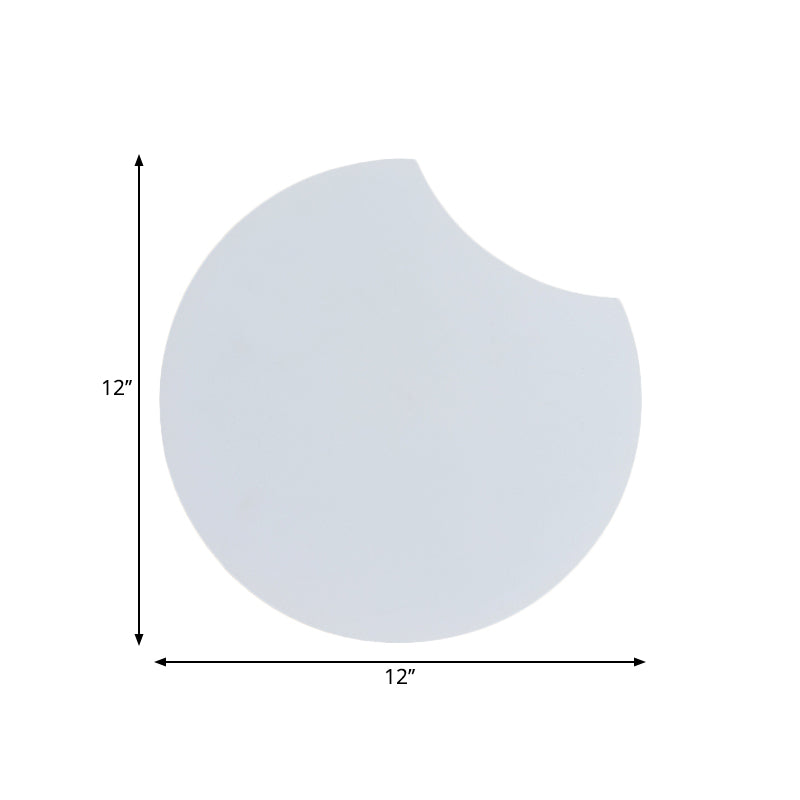 BowLift | Acrylic Round Wall Mount Light Modernist LED Wall White Lighting Fixture in Warm/White Light, 8.5"/12" B