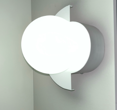 BowLift | Glass Globe Wall Light with Colourful Base