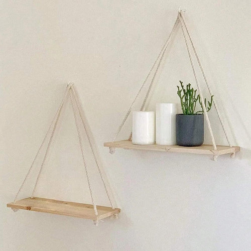 DecoShelf - Elegant Floating Shelf with Adjustable Rope Bowlift