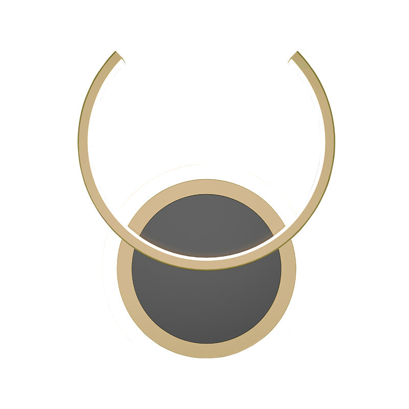 BowLift | Metal C-shaped Wall Lamp Nordic LED Wall Light in Gold for Bedroom, Warm/White Light