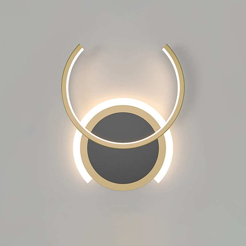 BowLift | Metal C-shaped Wall Lamp Nordic LED Wall Light in Gold for Bedroom, Warm/White Light