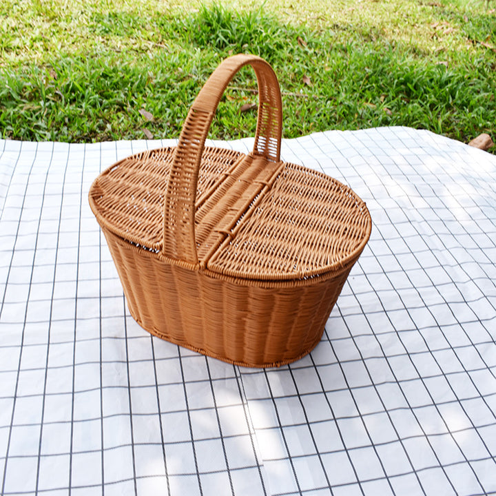 Handwoven Decorative Picnic Basket Bowlift