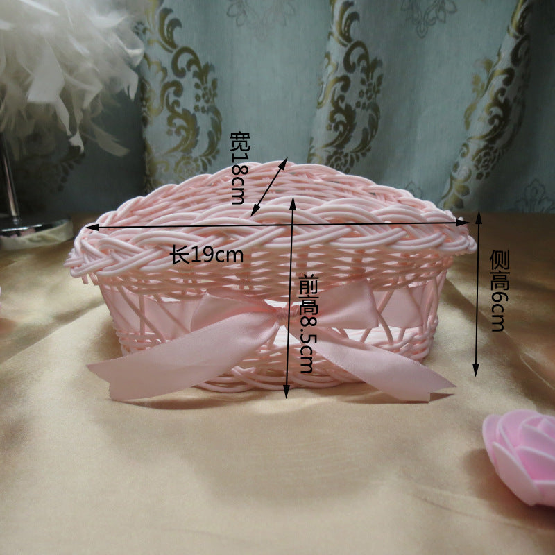 Ladies decorative storage basket with bow accent Bowlift