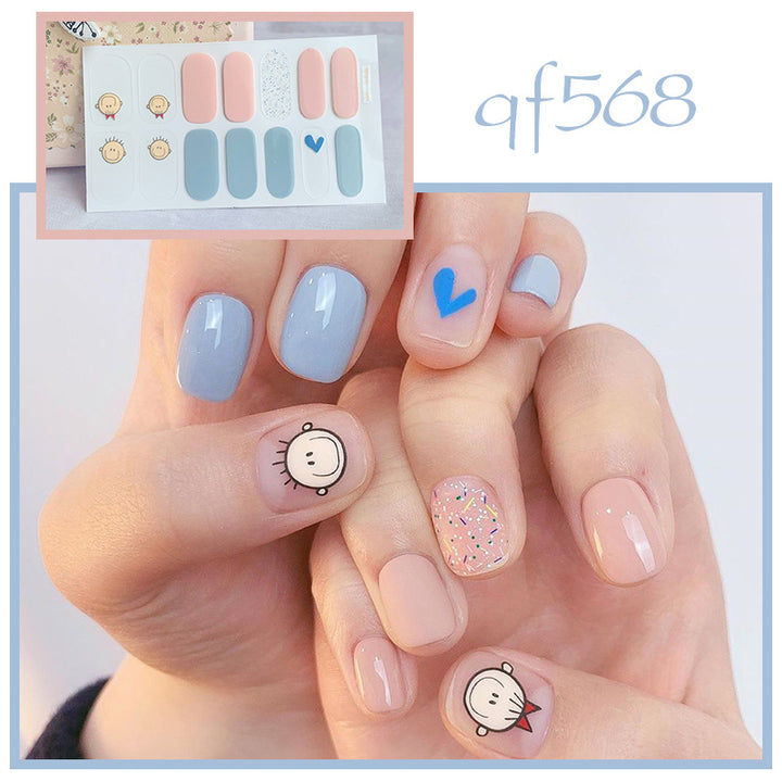 Artificial nail art with smileys and hearts Bowlift