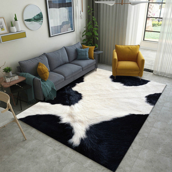 Casual modern rug in gray and brown animal leaf peacock feather pattern rug polyester non-slip rug for home decor | Bowlift