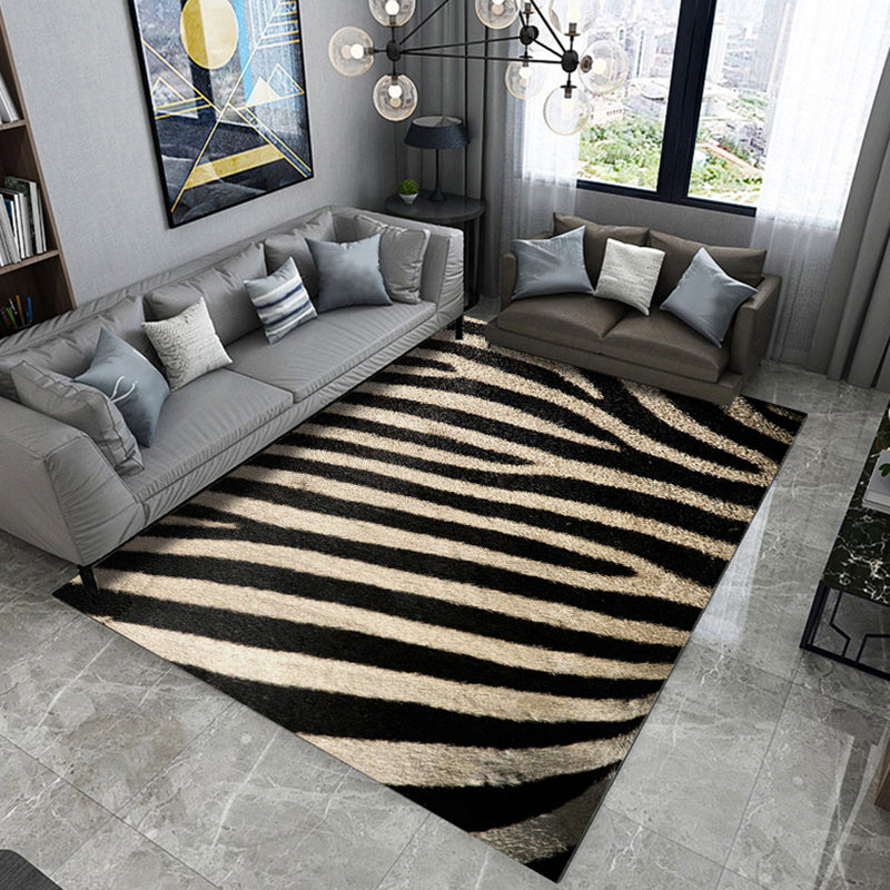 Casual modern rug in gray and brown animal leaf peacock feather pattern rug polyester non-slip rug for home decor | Bowlift