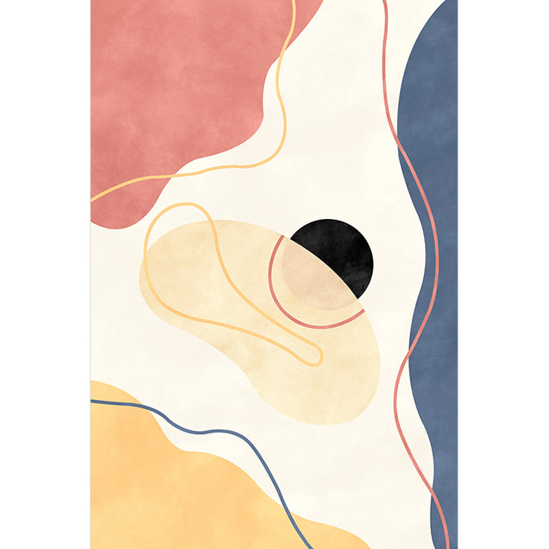 BowLift | Beige Abstract Carpet Polyester Modern Carpet Nonslip Background Pet-Friendly Area Rug for Living Room