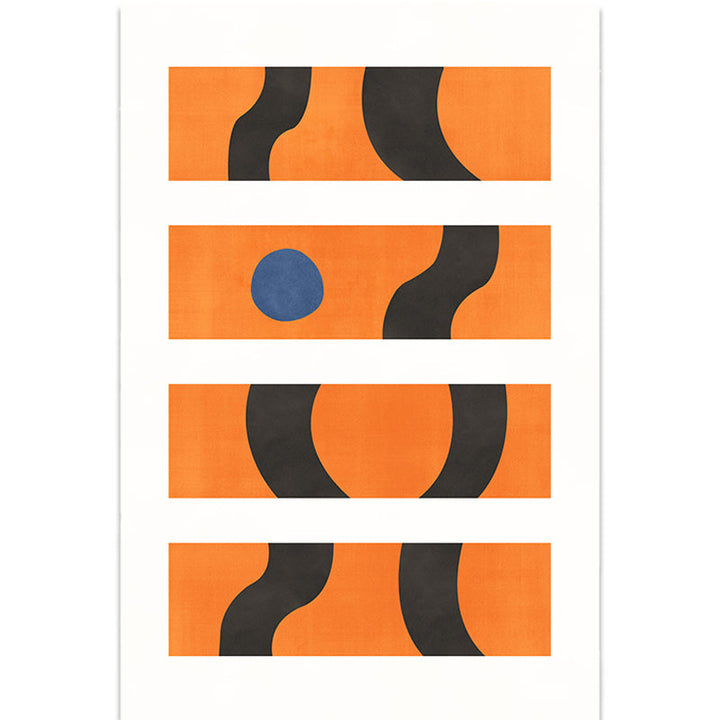 BowLift | Contemporary Abstract Area Rug Multicolor Polyester Washable Dog and Cat Friendly Carpet for Living Room