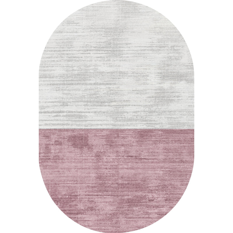 BowLift | Novelty Living Room Carpet in Pink and Blue Color Block Print Carpet Polyester Stain Resistant Area Rug